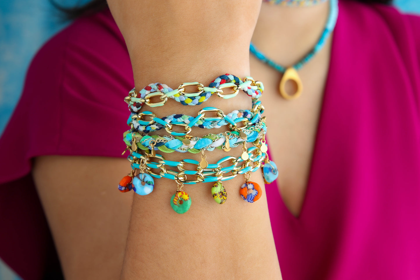 Sugar Link Bracelet in White