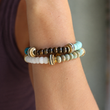 Switchback Gemstone Bracelet/Pentimento Stack