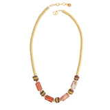 Tribe Beaded Necklace in Rust