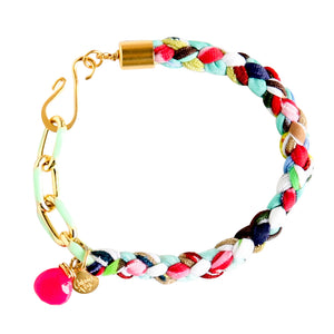 Twizel Braided Bracelet in Mint Green