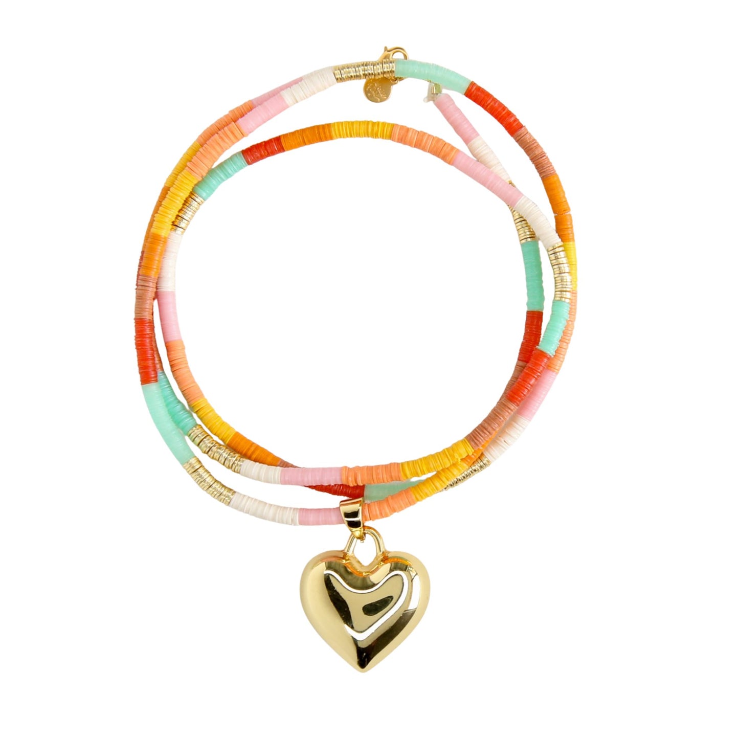 Aruba Long Necklace in Coral