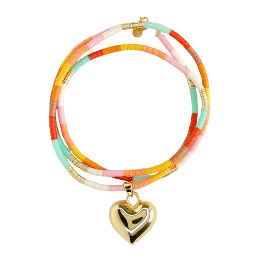 Aruba Long Necklace in Coral