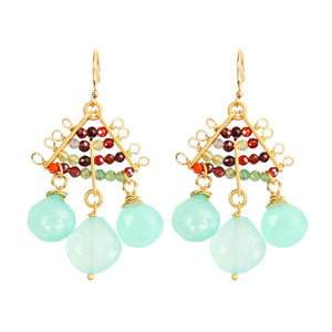 Watusi Earrings in Celery Green