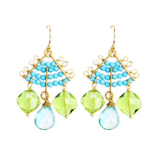 Watusi Earrings in Turquoise