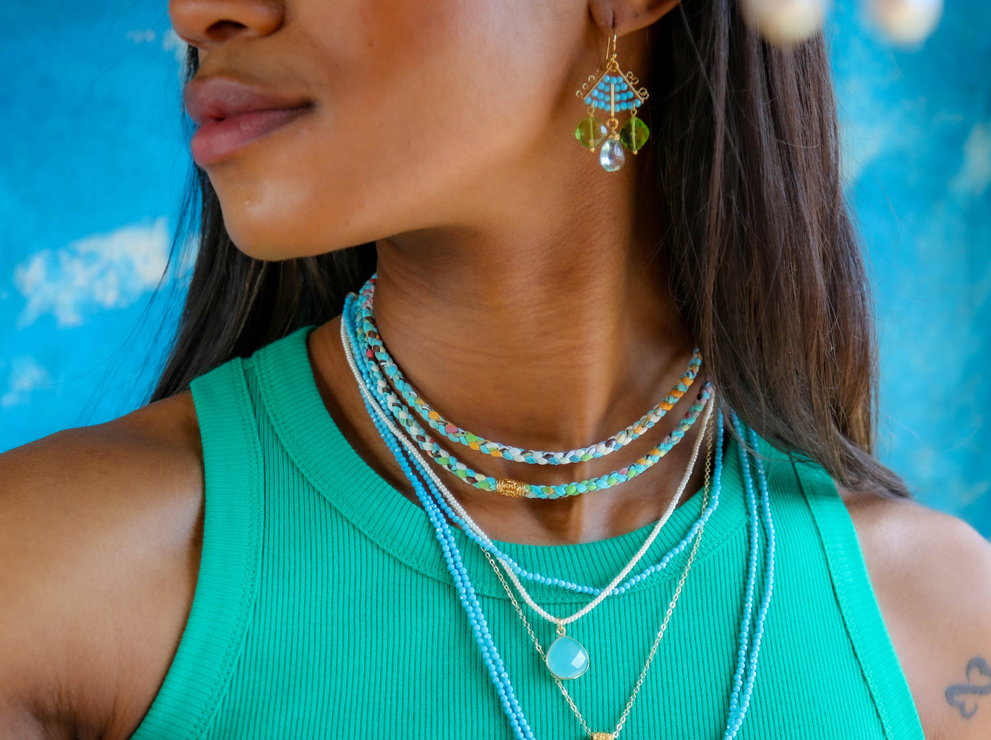 Watusi Earrings in Labradorite