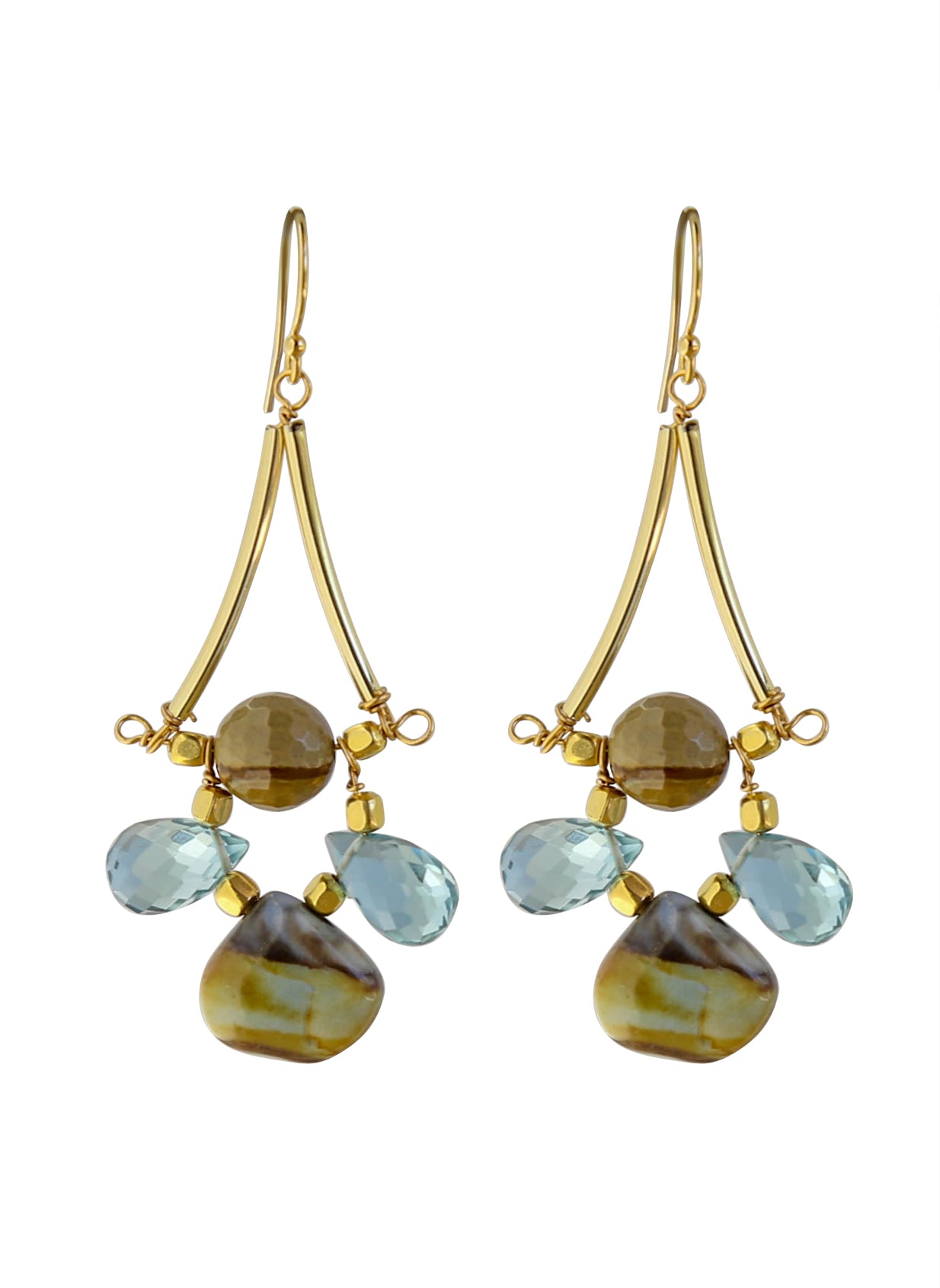 Willa Earrings in Moss Green