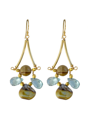 Willa Earrings in Moss Green