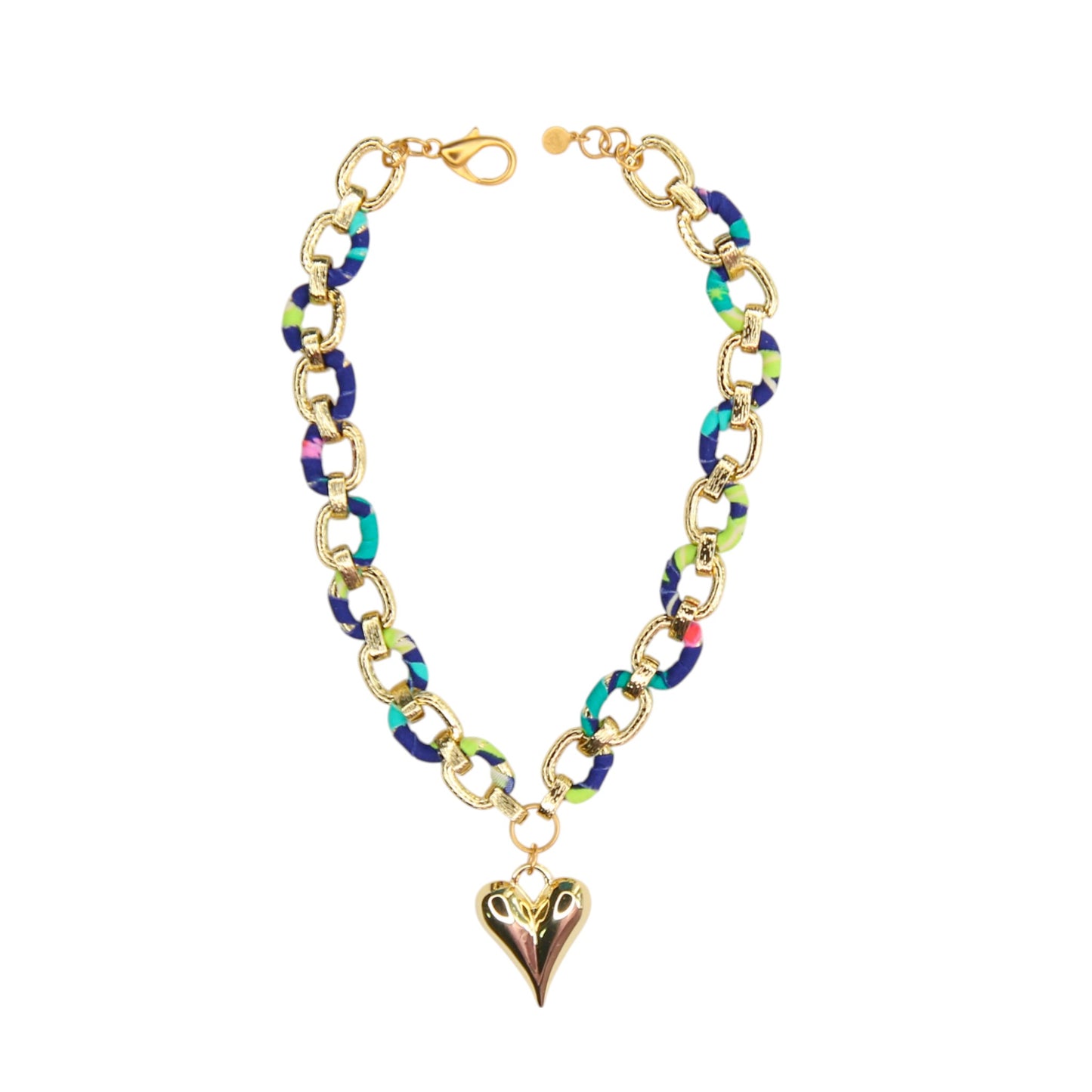 Zaza Pendant Necklace in Marine Blue