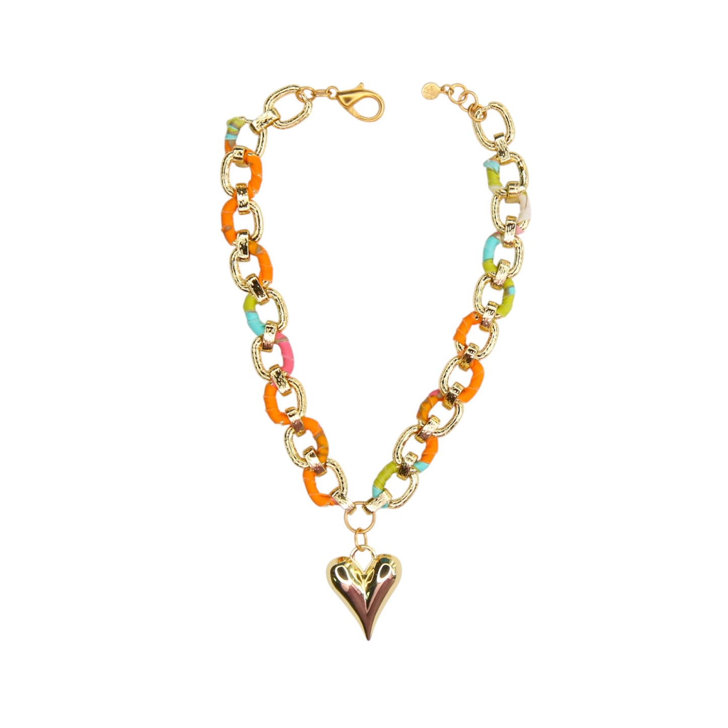 Zaza Pendant Necklace in Pink Melon