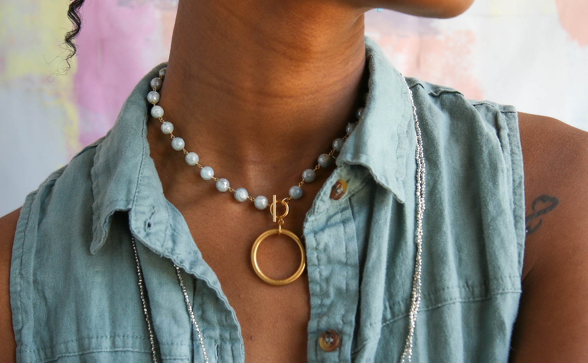 Chunky Hoop Necklace