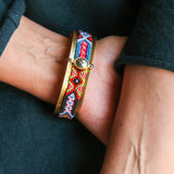 Friendship Cuff in Turquoise Silk Multi