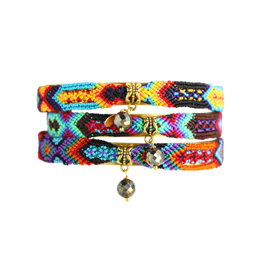 Friendship Bangles in Dark Multi